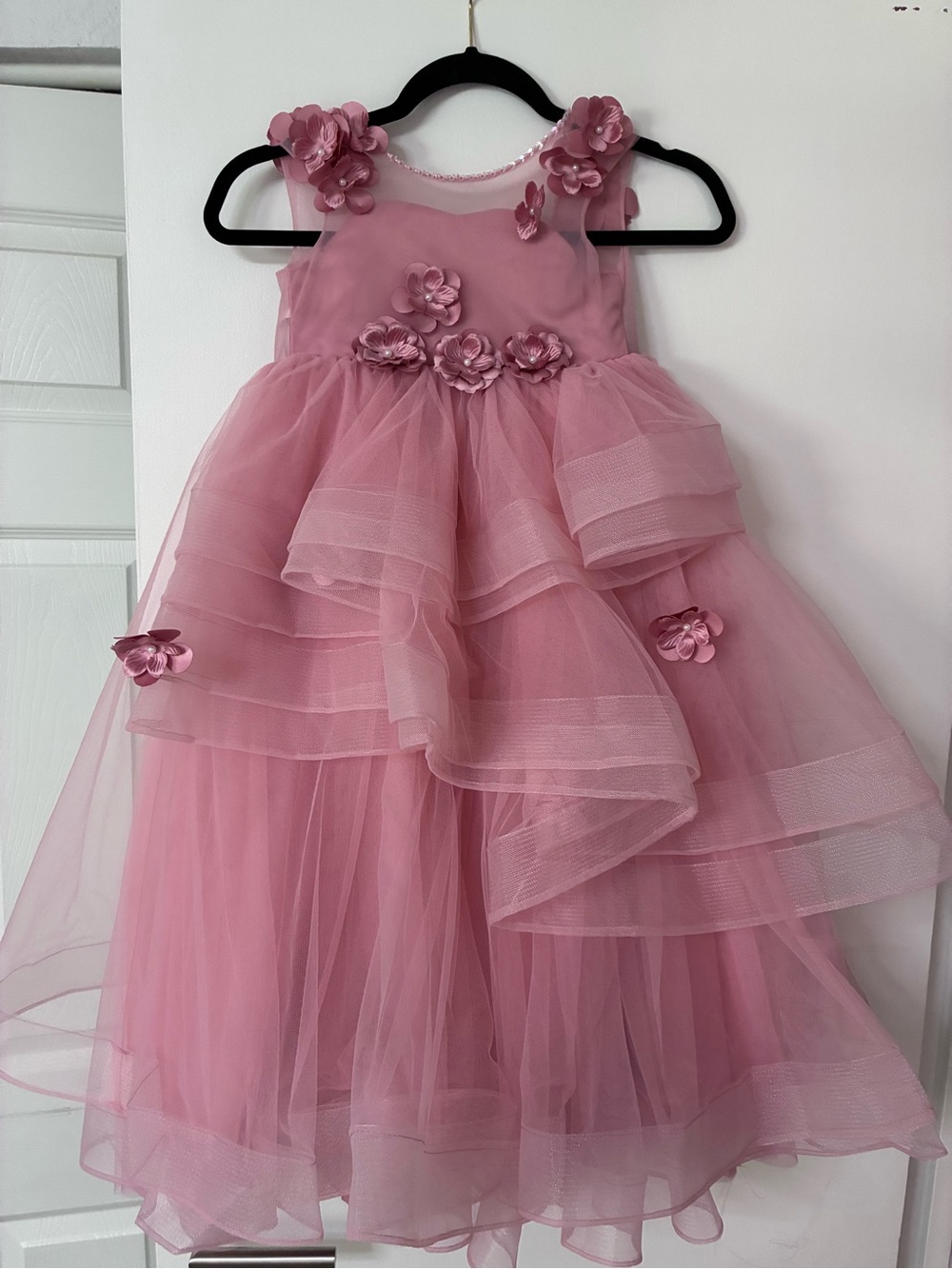 JJs House Blush Pink Tulle Party Dress with Satin Bodice - Picture 5 of 5